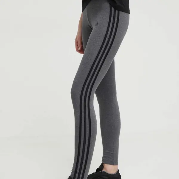 Legíny adidas GV6019 dámské, šedá barva, hladké, GV6019