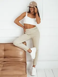 Dámske nohavice casual MADELINE Farba béžová DSTREET