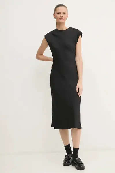 Šaty Calvin Klein černá barva, midi, K20K207847