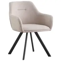 Hom`in ŽIDLE S PODRUČKAMI, železo, tkaná látka, černá, béžová