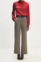 Kalhoty Answear.LAB dámské, béžová barva, fason cargo, high waist