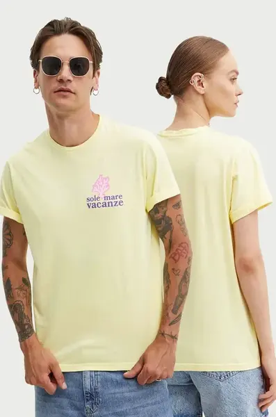 Bavlněné tričko Drivemebikini Sole Mare Vacanze