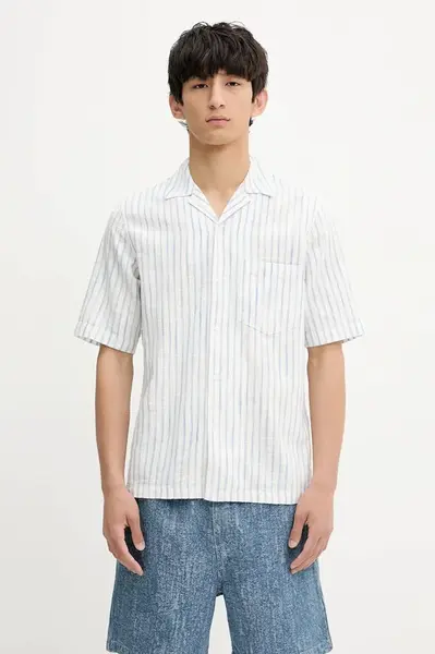 Košile s příměsí lnu Samsoe Samsoe SAOSCAR