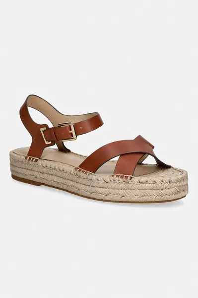 Lauren Ralph Lauren sandály na platformě ženské kožené Emeryn