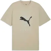 Puma TECH RELAXED GRAPHIC TEE Pánské tričko, béžová, velikost