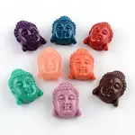 Dyed Buddha Head Synthetical Coral Beads