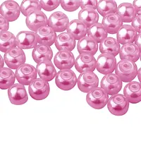 Pearlized Eco-Friendly Dyed Glass Pearl Round Bead
