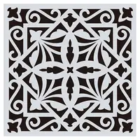 Flower Pattern Eco-Friendly PET Plastic Hollow Painting Silhouette Stencil