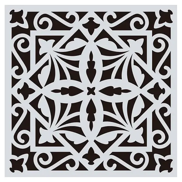 Flower Pattern Eco-Friendly PET Plastic Hollow Painting Silhouette Stencil