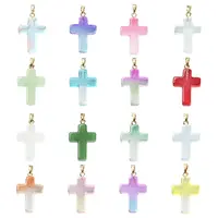 30Pcs 15 Colors Handmade Lampwork Pendants