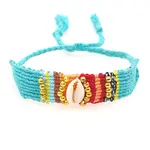 Unique Hand-Woven Cowrie Shell Adjustable Cord Bracelets for Women