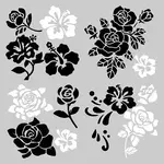 4Pcs 4 Styles PET Waterproof Self-adhesive Car Stickers