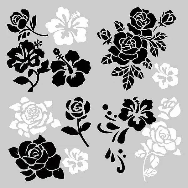 4Pcs 4 Styles PET Waterproof Self-adhesive Car Stickers