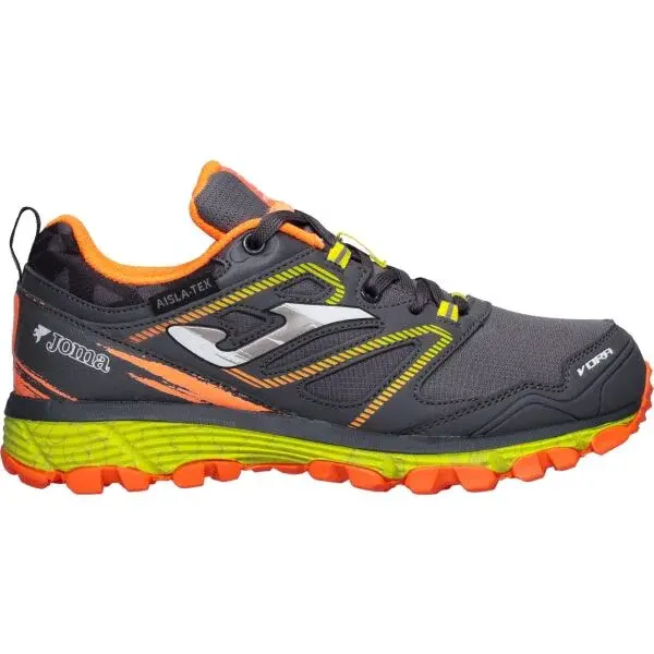 Joma VORA JR Detská trailová obuv, tmavo sivá, veľkosť