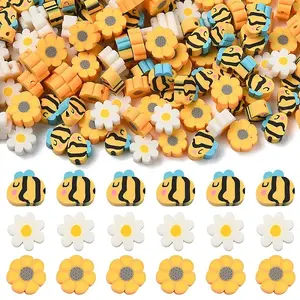 200Pcs 3 Styles Handmade Polymer Clay Beads