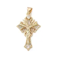 Brass Micro Pave Cubic Zirconia Pendants