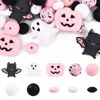 41Pcs 10 Styles Food Grade Eco-Friendly Silicone Focal Beads