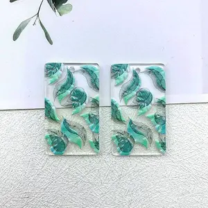 Flower Pattern Acrylic Pendants