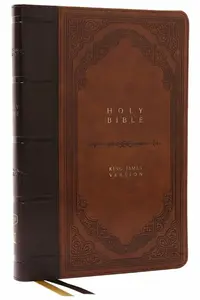 KJV Holy Bible: Giant Print Thinline Bible, Brown Leathersoft, Red Letter, Comfort Print: King James Version (Vintage Series) - Thomas Nelson
