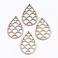 Unfinished Hollow Wood Big Pendants