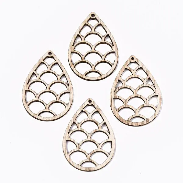 Unfinished Hollow Wood Big Pendants