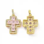 Brass Micro Pave Clear Cubic Zirconia Pendants