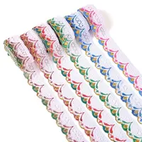 30 Yards 6 Colors Ethnic Style Polyester Flower Lace Trim