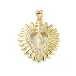 Brass Micro Pave Clear Cubic Zirconia Pendants