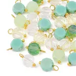 30Pcs Electroplate Glass Pendants