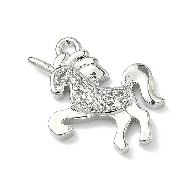 Brass Micro Pave Cubic Zirconia Pendants