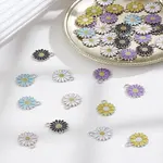36Pcs 6 Colors Alloy Enamel Pendants