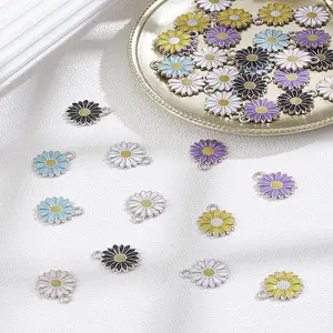 36Pcs 6 Colors Alloy Enamel Pendants