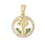 Brass Micro Pave Cubic Zirconia Pendants