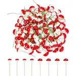 100Pcs Plastic Plant Mini Miniatures Artificial Mushroom