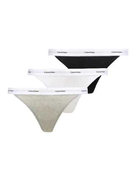 Calvin Klein Underwear Tangá  svetlosivá / čierna / biela