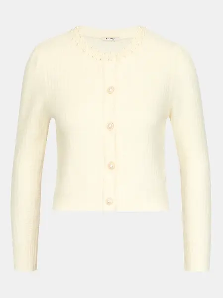 Krémový dámský cardigan s aplikací ORSAY