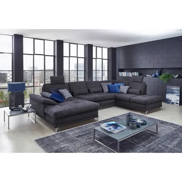 Sit & More SEDACÍ SOUPRAVA, textil, tmavě modrá