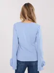 Světle modrá halenka s ozdobnými rukávy