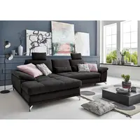 Sit & More ROHOVÁ SEDAČKA, textil, černá