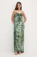 Šaty Sandro Ferrone zelená barva, maxi, SFS32XBDMAIS