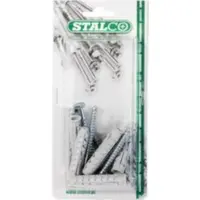 Hmoždinka s vrutem do dřeva, šestihran, 12/8 x 80 mm, STALCO, blistr 4 ks