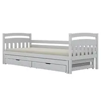 Posteľ Tosia s prístelkou + zásuvky 80x180 biela