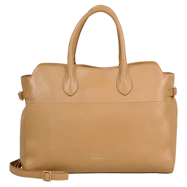 Dámská kožená kabelka na notebook Burkely Miata - světle hnědá