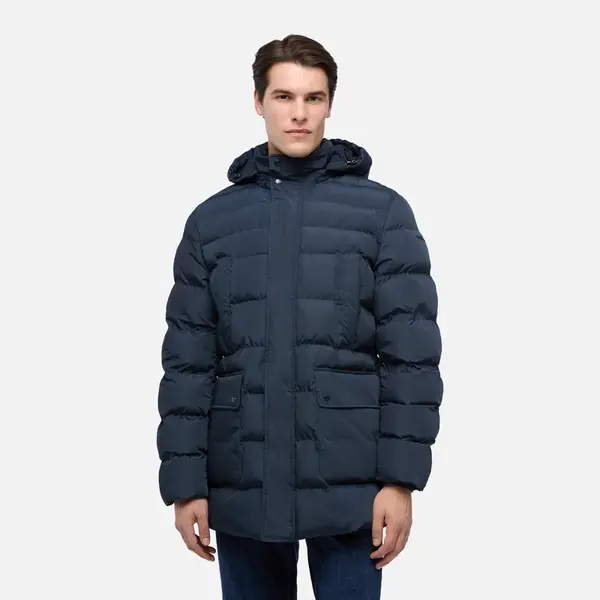 Tmavě modrá pánská parka Geox Leitan