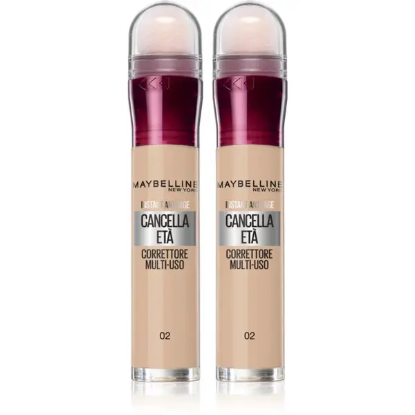 MAYBELLINE NEW YORK Instant Anti Age Eraser tekutý korektor s aplikátorom výhodné balenie odtieň 02 Nude