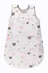Bomimi Spací pytel 75cm / 3-12m, SRDÍČKA šedá