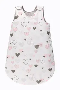 Bomimi Spací pytel 75cm / 3-12m, SRDÍČKA šedá