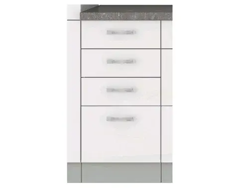 Dolná kuchynská skrinka Bianka 40D, 40 cm, biely lesk%