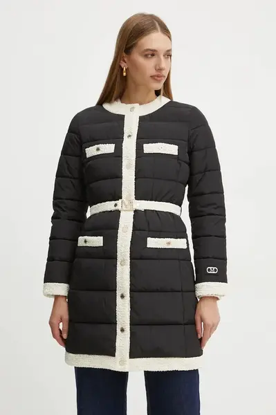 Bunda Marciano by Guess LONG dámská, černá barva, přechodná, 4BGL47 7127A