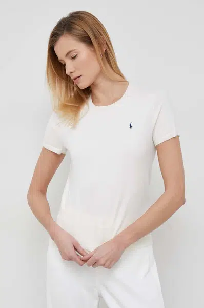 Tričko Polo Ralph Lauren béžová barva, 211891673